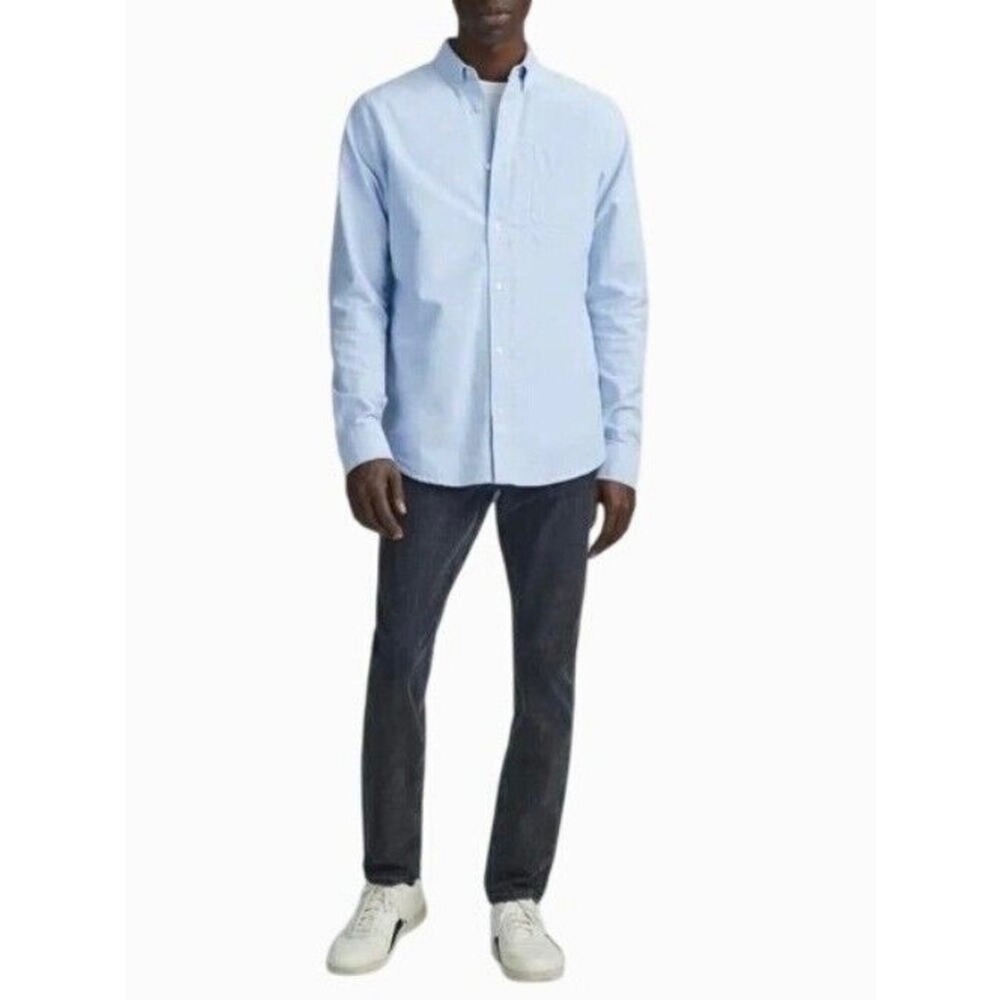 Everlane Mens Organic Cotton Oxford Button Down Shirt Light Blue Slim Fit XS NWT